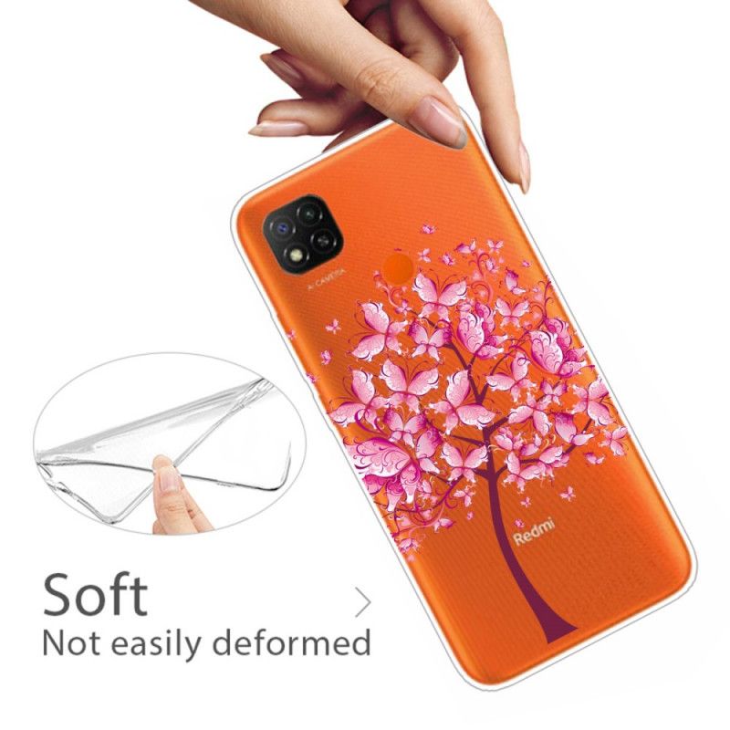 Hülle Xiaomi Redmi 9C Handyhülle Rosa Baumkrone