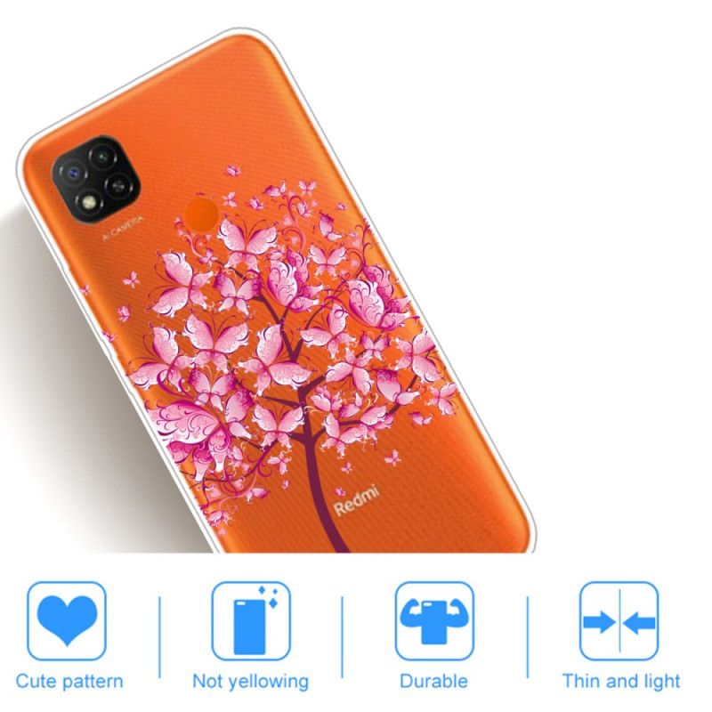 Hülle Xiaomi Redmi 9C Handyhülle Rosa Baumkrone