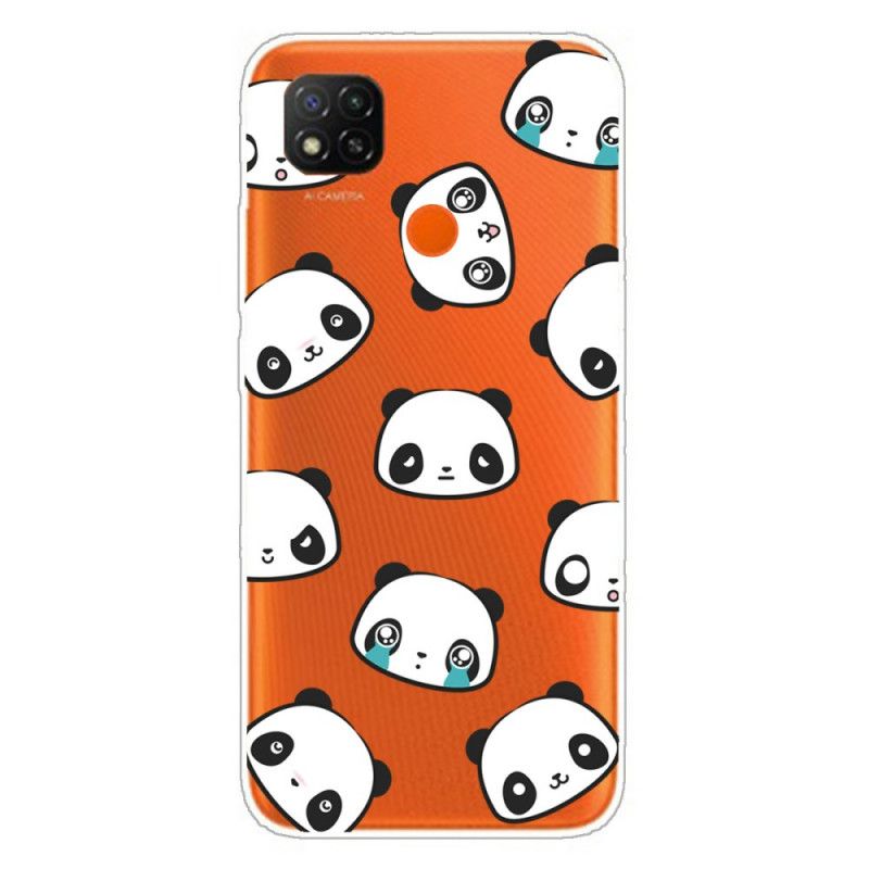 Hülle Xiaomi Redmi 9C Handyhülle Sentimentale Pandas