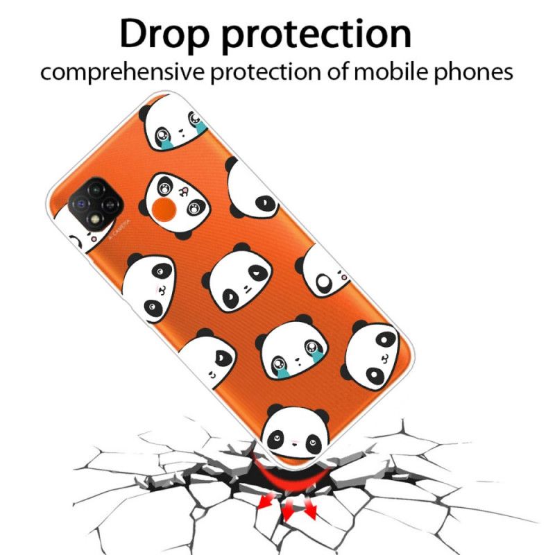 Hülle Xiaomi Redmi 9C Handyhülle Sentimentale Pandas