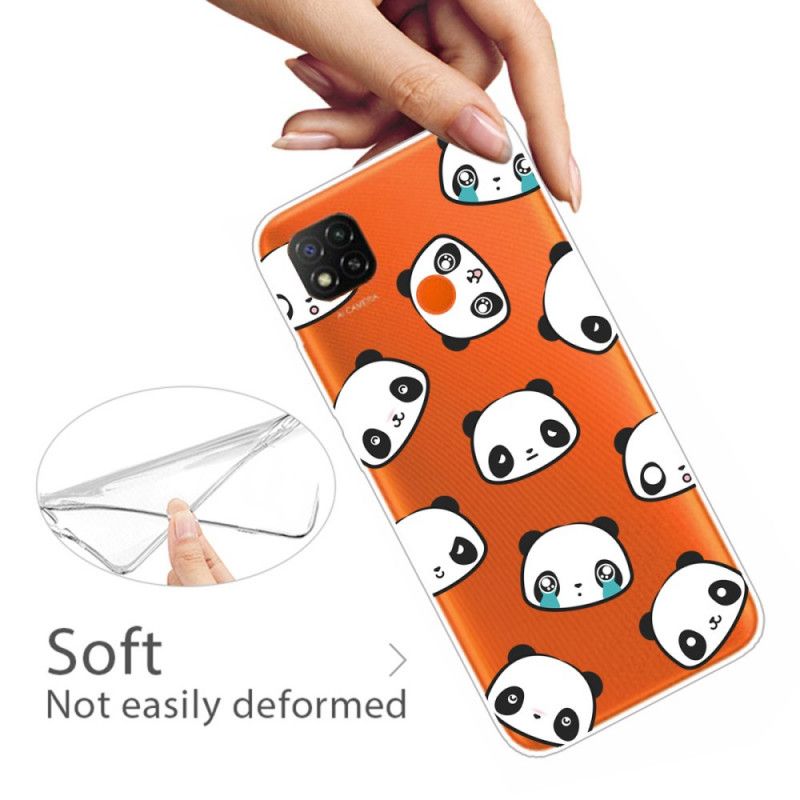 Hülle Xiaomi Redmi 9C Handyhülle Sentimentale Pandas