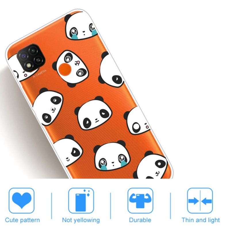 Hülle Xiaomi Redmi 9C Handyhülle Sentimentale Pandas