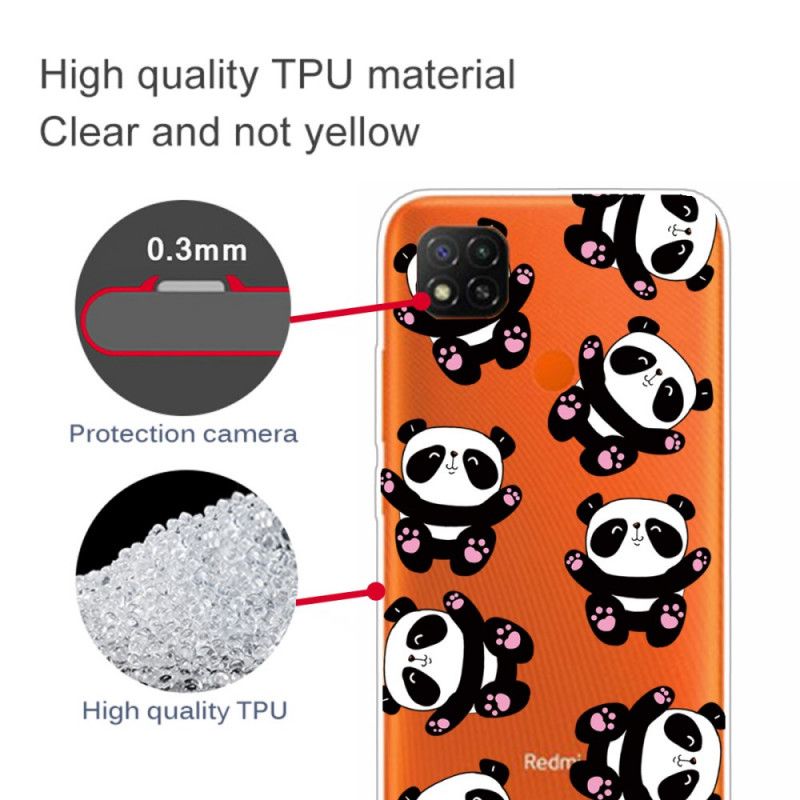 Hülle Xiaomi Redmi 9C Handyhülle Top-Spaß-Pandas