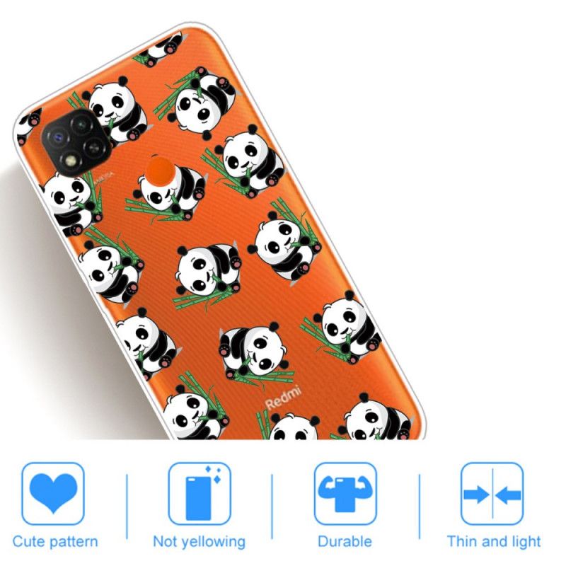 Hülle Xiaomi Redmi 9C Kleine Pandas