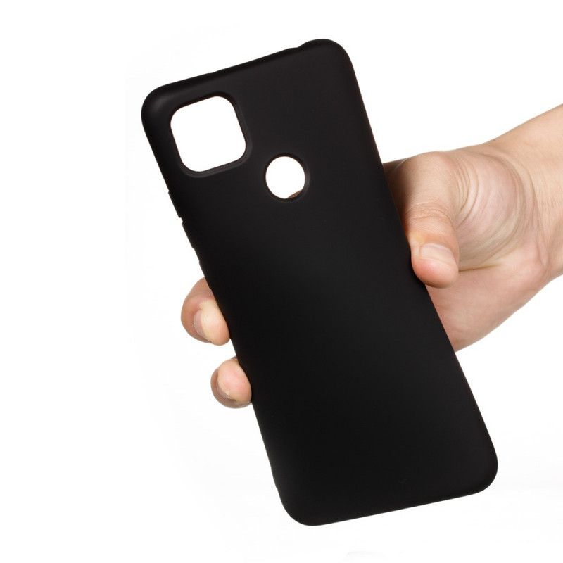 Hülle Xiaomi Redmi 9C Schwarz Flüssiges Silikon Mit Armband