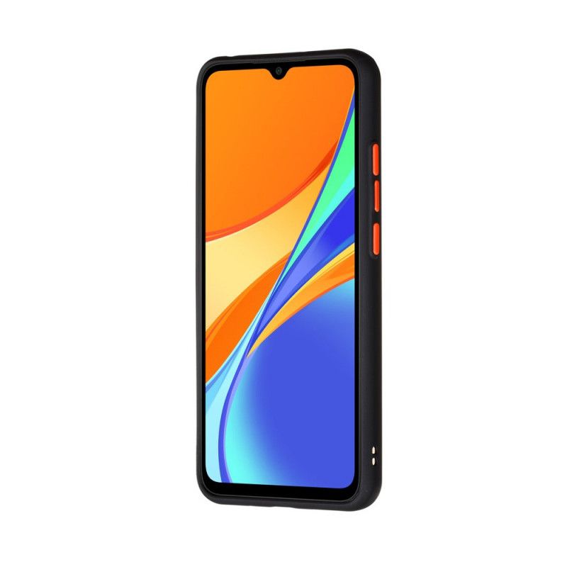 Hülle Xiaomi Redmi 9C Schwarz Hybrid Mit Farbigen Kanten