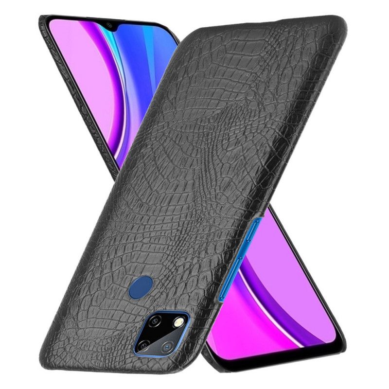 Hülle Xiaomi Redmi 9C Schwarz Krokodillederstil