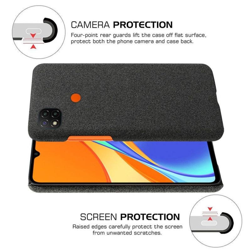 Hülle Xiaomi Redmi 9C Schwarz Ksq Schicker Stoff