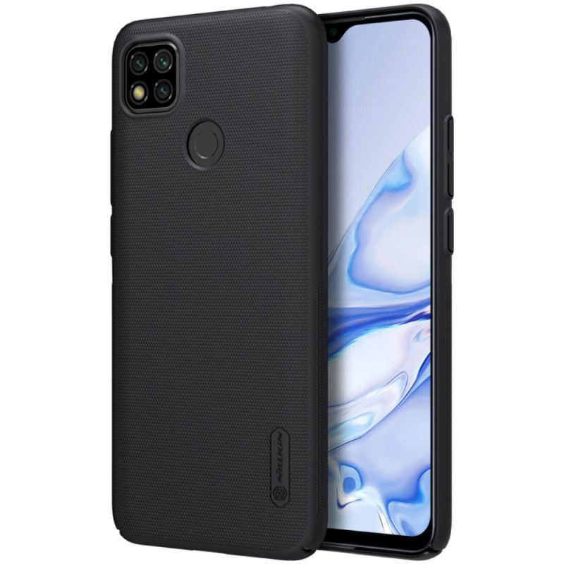 Hülle Xiaomi Redmi 9C Schwarz Starrer Gefrosteter Nillkin