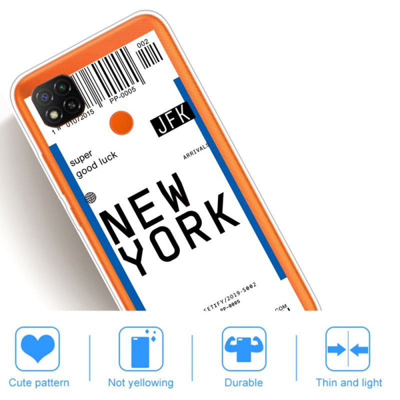Hülle Xiaomi Redmi 9C Schwarz Weitergabe An New York