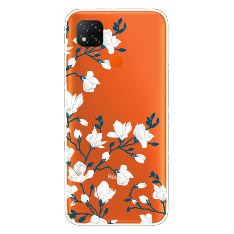 Hülle Xiaomi Redmi 9C Weiße Blüten