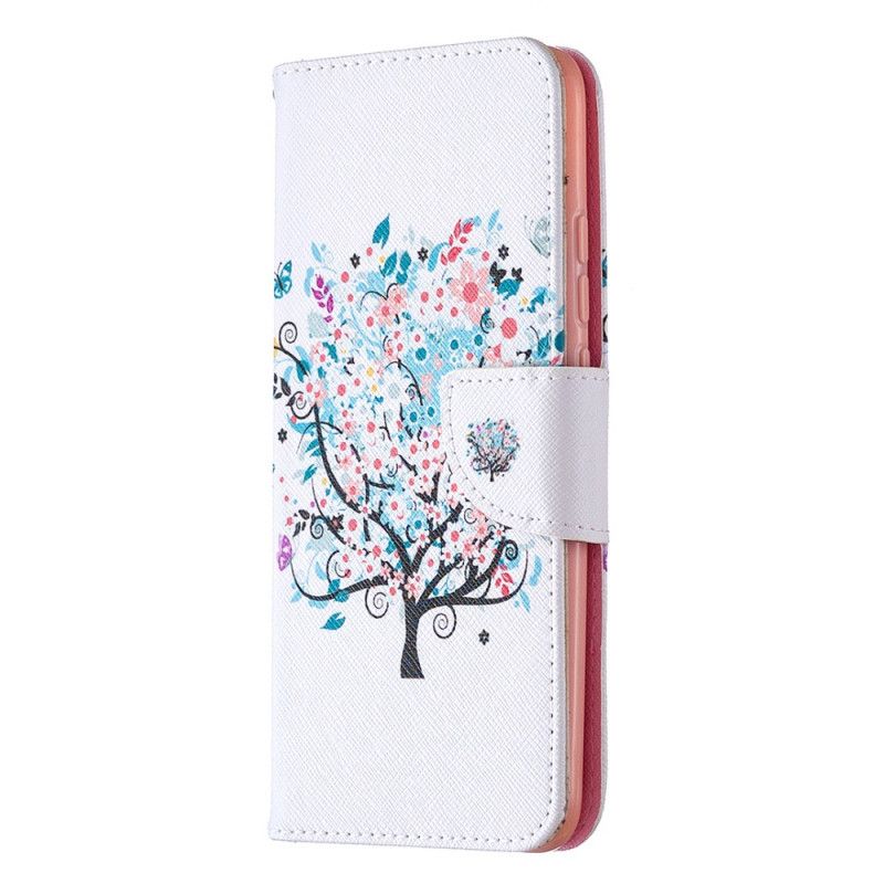 Lederhüllen Für Xiaomi Redmi 9C Blühender Baum