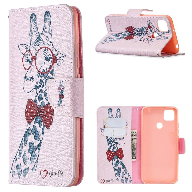 Lederhüllen Für Xiaomi Redmi 9C Nerd-Giraffe