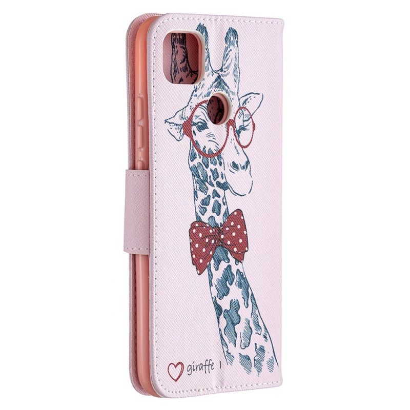 Lederhüllen Für Xiaomi Redmi 9C Nerd-Giraffe