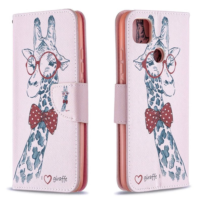 Lederhüllen Für Xiaomi Redmi 9C Nerd-Giraffe