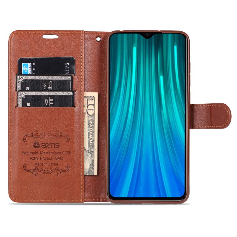 Lederhüllen Für Xiaomi Redmi 9C Schwarz Kunstleder-Azns