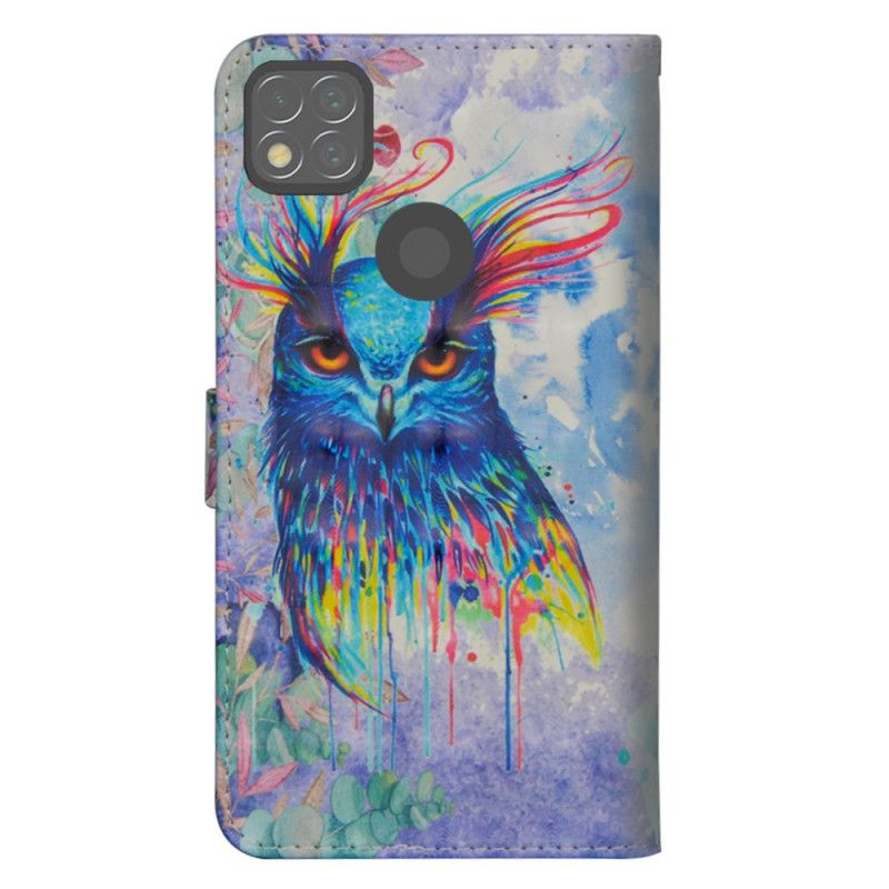 Lederhüllen Xiaomi Redmi 9C Aquarellvogel