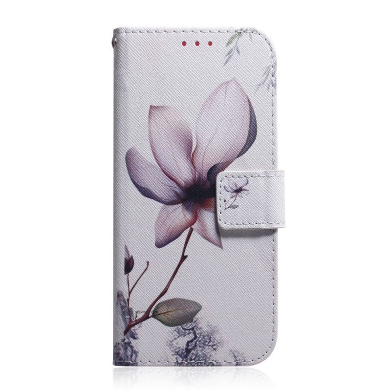 Lederhüllen Xiaomi Redmi 9C Handyhülle Alte Rosenblüte