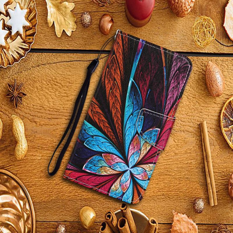 Lederhüllen Xiaomi Redmi 9C Handyhülle Pfauenblume