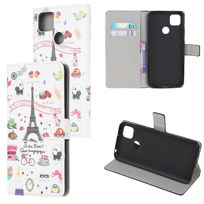 Lederhüllen Xiaomi Redmi 9C Ich Liebe Paris