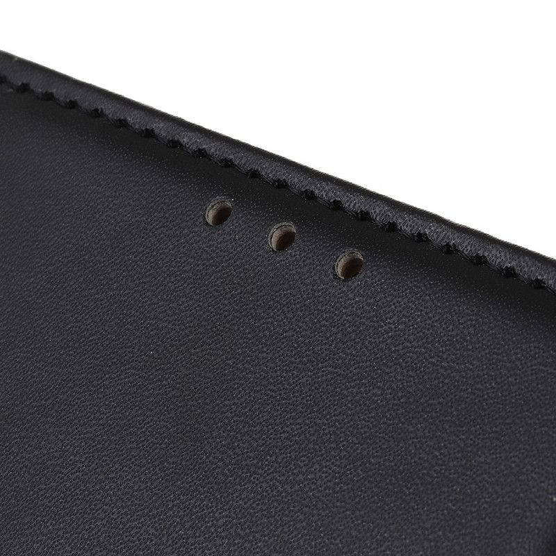 Lederhüllen Xiaomi Redmi 9C Schwarz Handyhülle Einfaches Kunstleder