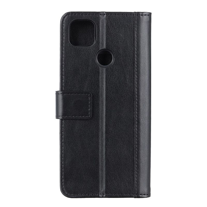 Lederhüllen Xiaomi Redmi 9C Schwarz Handyhülle Geteilte Lederversion