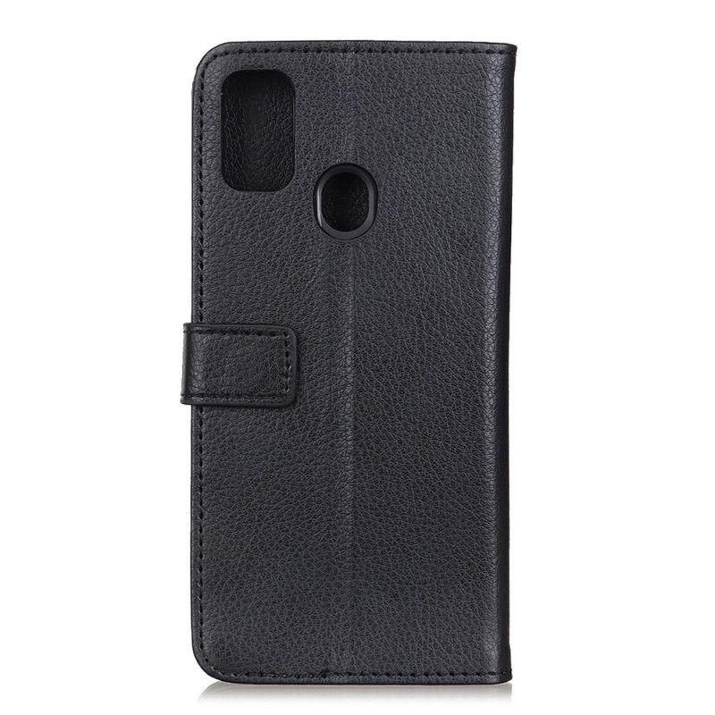 Lederhüllen Xiaomi Redmi 9C Schwarz Retro-Litschi