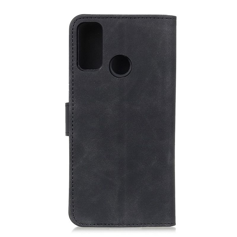 Lederhüllen Xiaomi Redmi 9C Schwarz Vintage Khazneh Ledereffektmatte