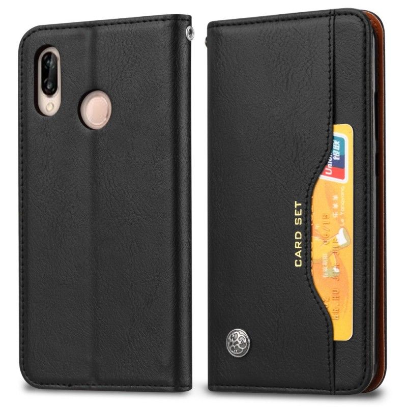 Flip Case Für Xiaomi Redmi Note 7 Schwarz Kartenhalter Aus Kunstleder