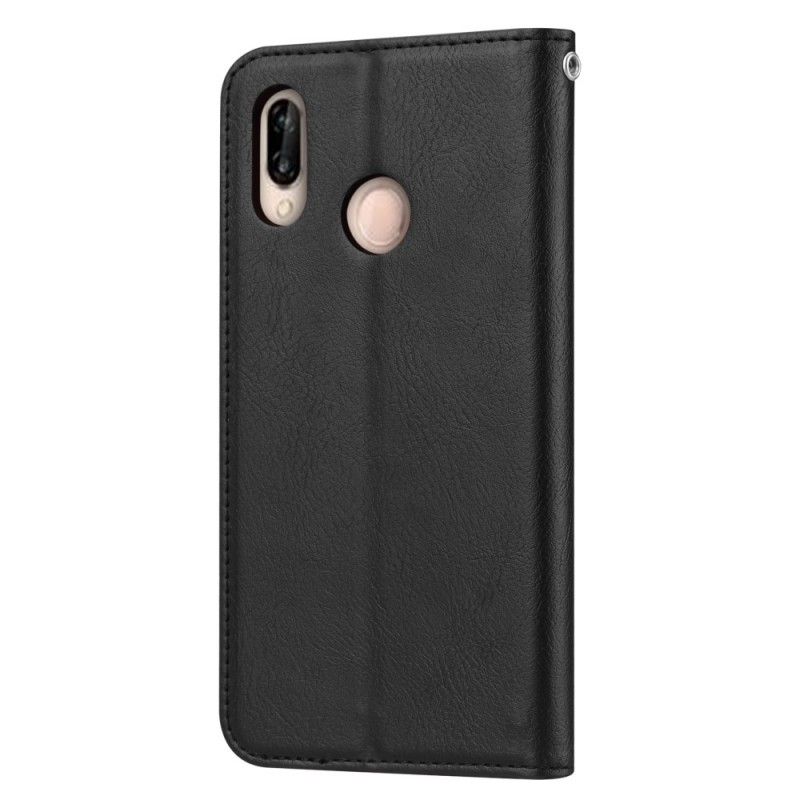 Flip Case Für Xiaomi Redmi Note 7 Schwarz Kartenhalter Aus Kunstleder