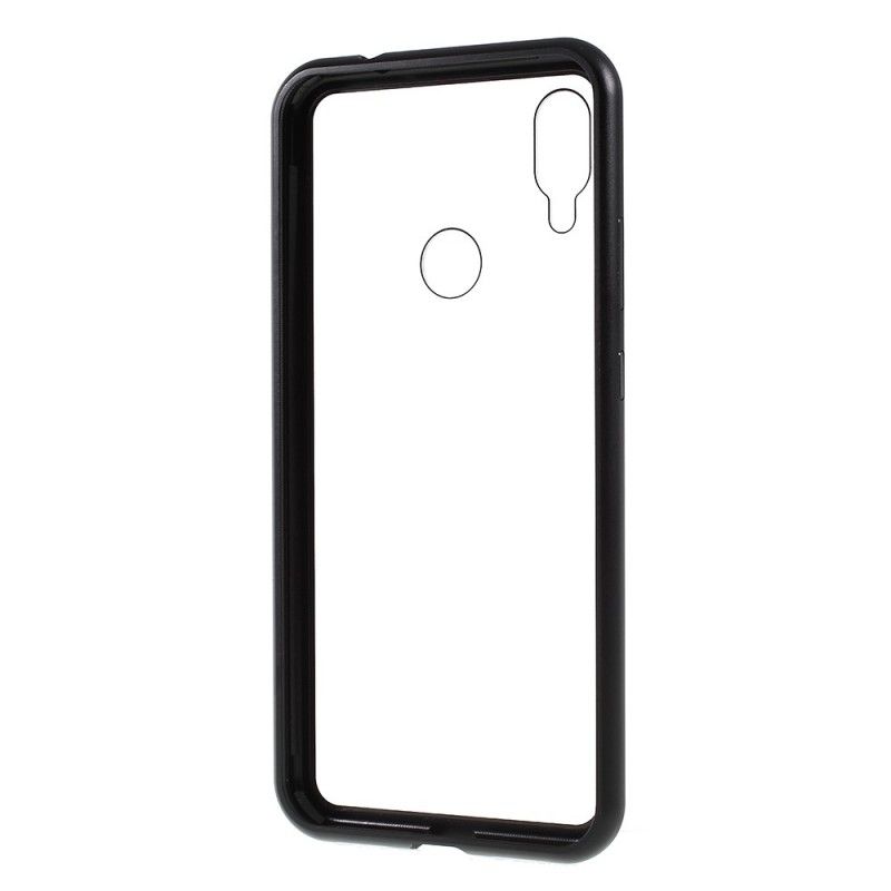 Flip Case Xiaomi Redmi Note 7 Schwarz Transparent Abnehmbar