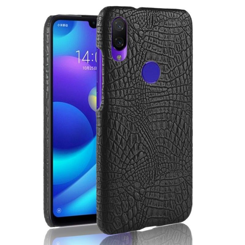 Hülle Für Xiaomi Redmi Note 7 Schwarz Krokodilhauteffekt