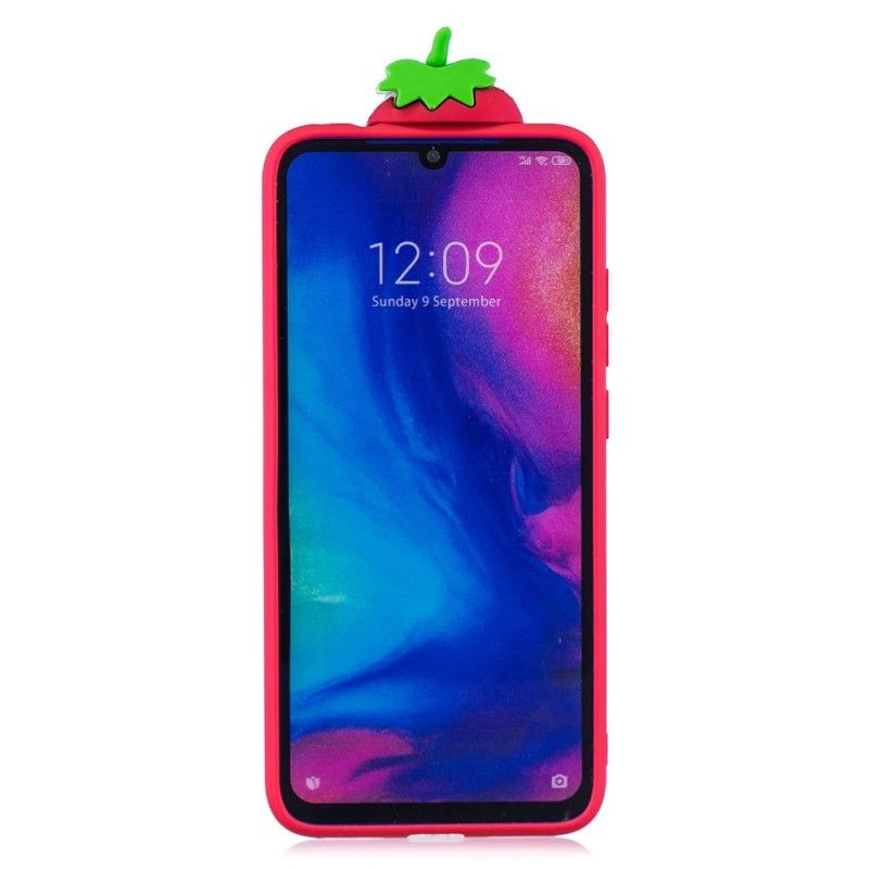 Hülle Xiaomi Redmi Note 7 3D Erdbeere