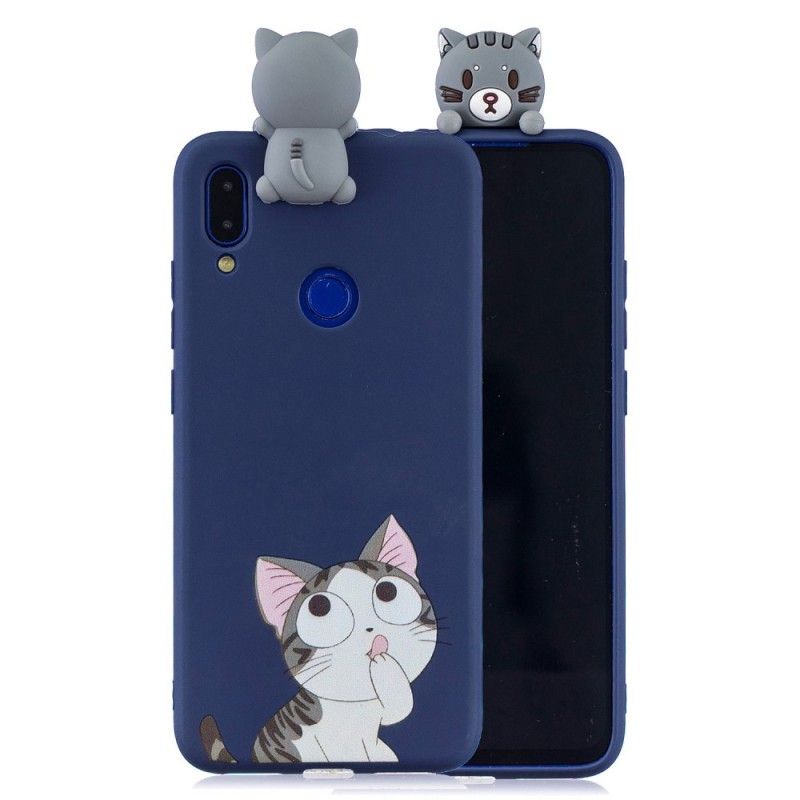 Hülle Xiaomi Redmi Note 7 Die 3D Katze Nach Luft Schnappen