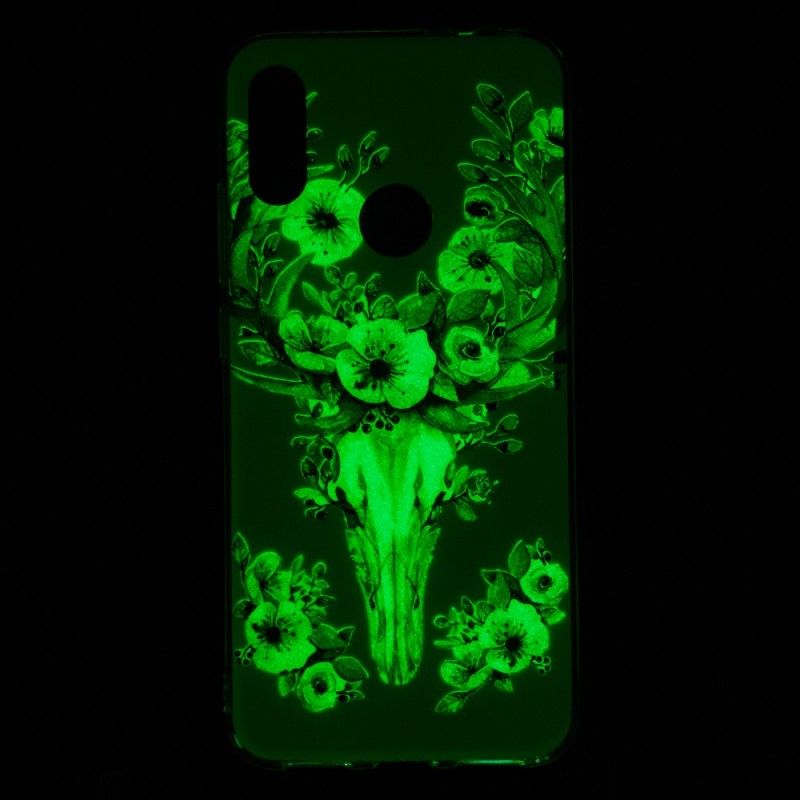 Hülle Xiaomi Redmi Note 7 Fluoreszierender Blühender Elch