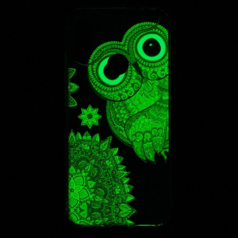 Hülle Xiaomi Redmi Note 7 Handyhülle Fluoreszierende Mandala-Eule
