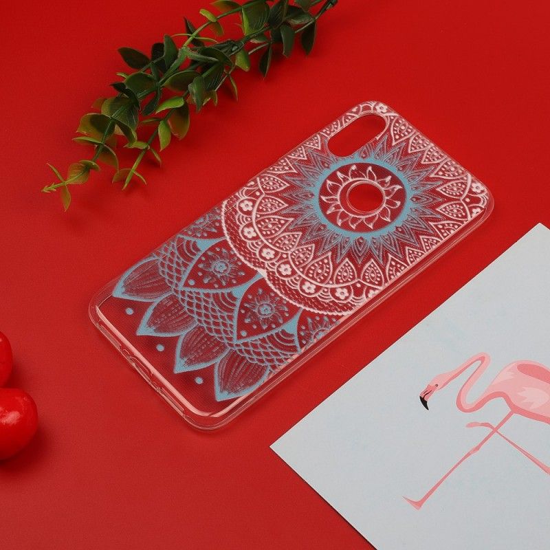 Hülle Xiaomi Redmi Note 7 Rose Transparentes Buntes Mandala