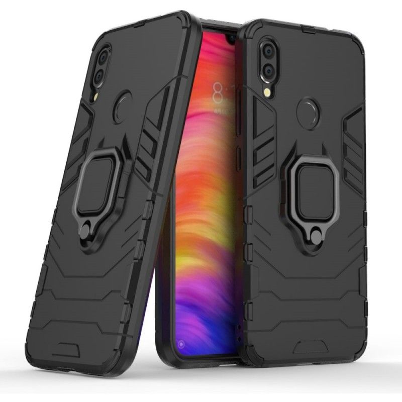 Hülle Xiaomi Redmi Note 7 Schwarz Handyhülle Widerstandsfähiger Ring