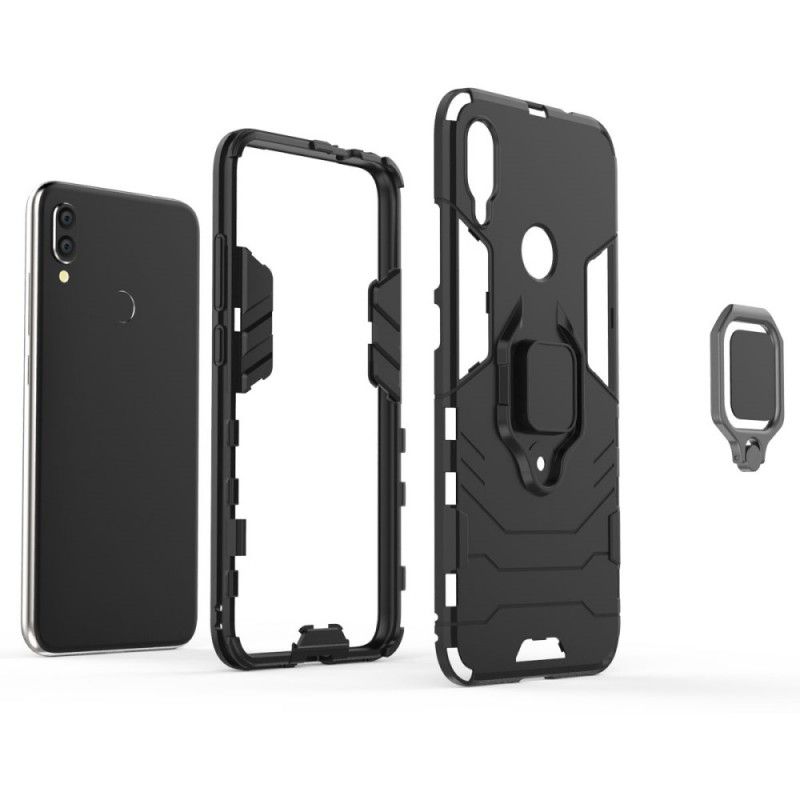 Hülle Xiaomi Redmi Note 7 Schwarz Handyhülle Widerstandsfähiger Ring