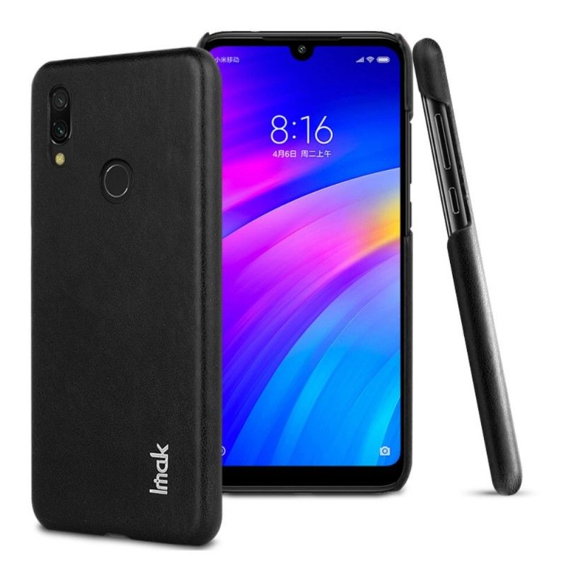 Hülle Xiaomi Redmi Note 7 Schwarz Ledereffekt Der Imak Ruiyi-Serie