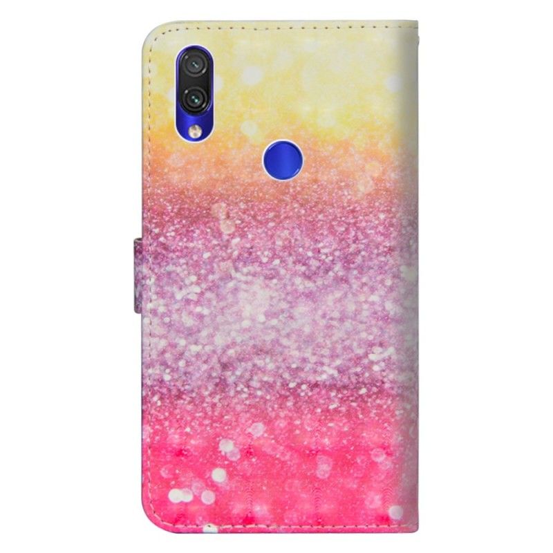 Lederhüllen Xiaomi Redmi Note 7 Gradient Magenta Glitter