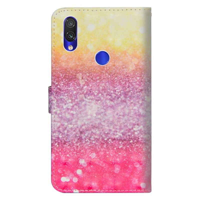 Lederhüllen Xiaomi Redmi Note 7 Gradient Magenta Glitter