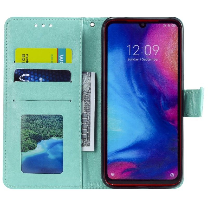 Lederhüllen Xiaomi Redmi Note 7 Grau Sonnenmandala