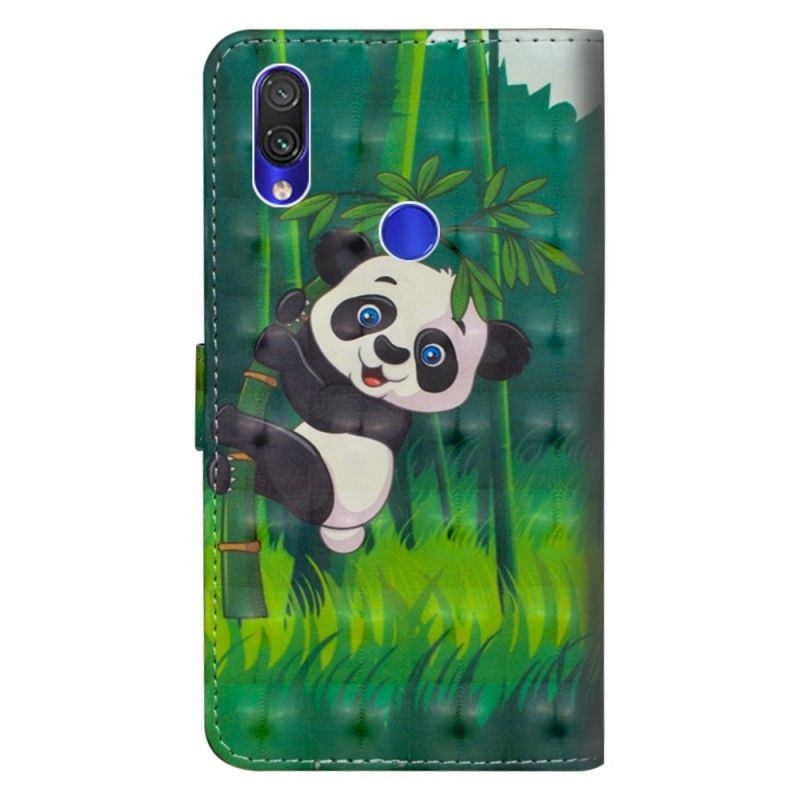 Lederhüllen Xiaomi Redmi Note 7 Handyhülle Panda Und Bambus