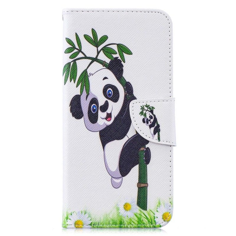 Lederhüllen Xiaomi Redmi Note 7 Panda Auf Bambus