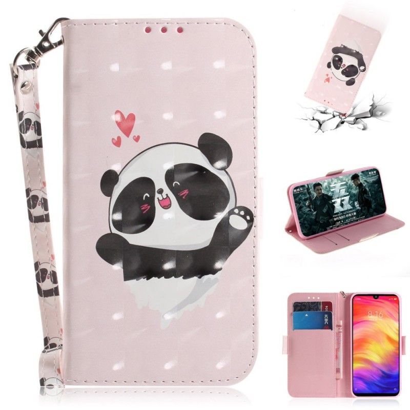 Lederhüllen Xiaomi Redmi Note 7 Panda Liebe Mit Tanga