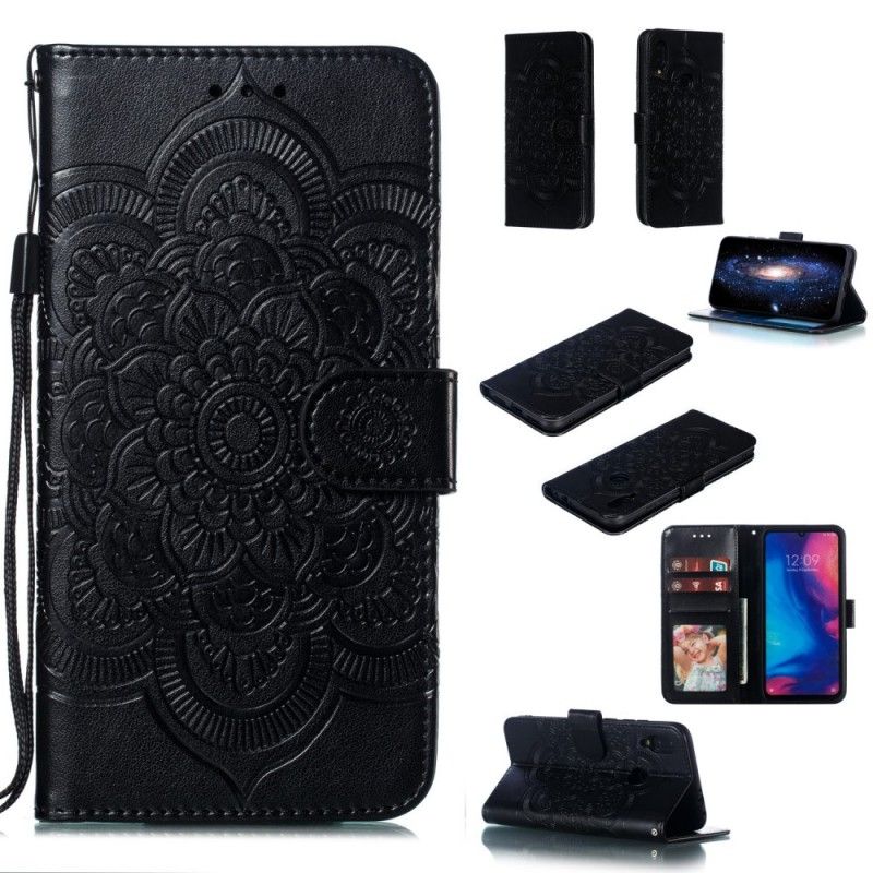 Lederhüllen Xiaomi Redmi Note 7 Schwarz Gesamtes Mandala