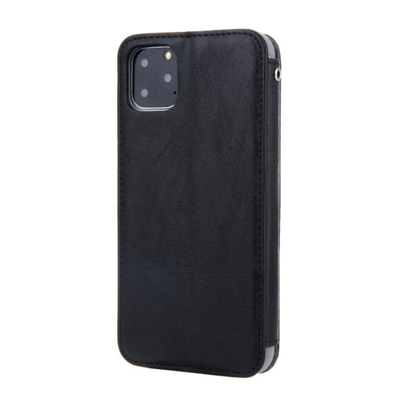 Flip Case Für iPhone 11 Pro Max Braun Finesse Leder Stil