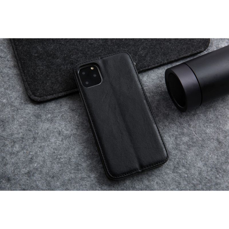 Flip Case Für iPhone 11 Pro Max Braun Finesse Leder Stil