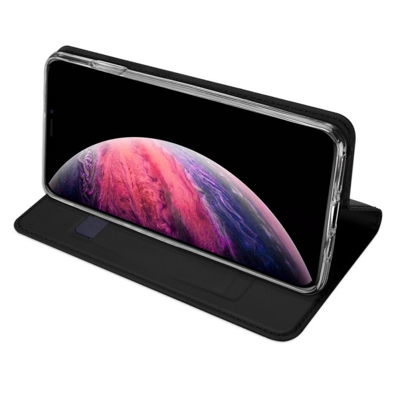 Flip Case Für iPhone 11 Pro Max Schwarz Haut Pro Serie Dux Ducis